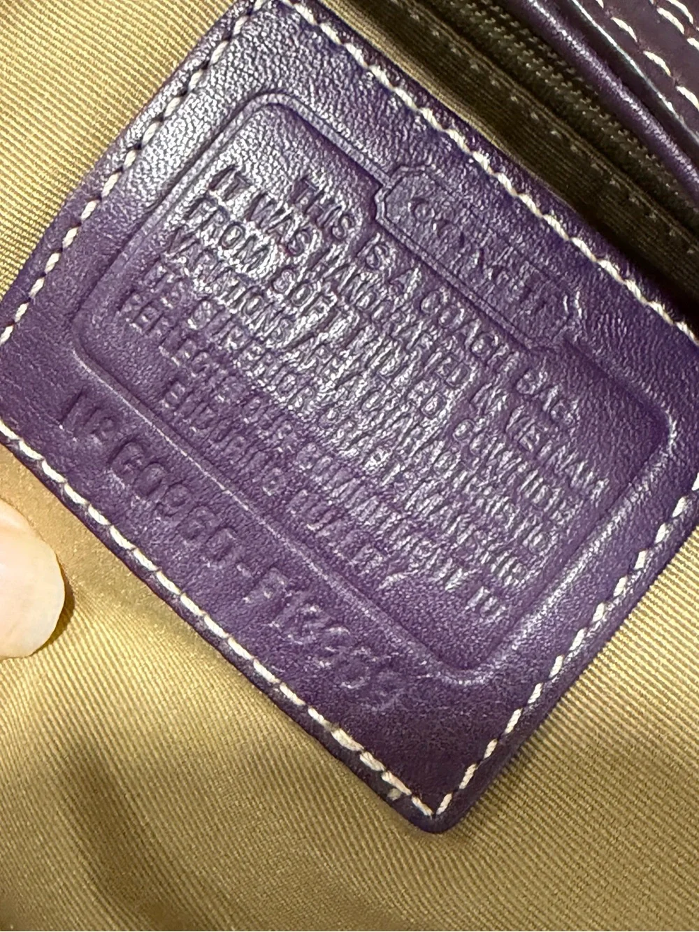 Coach Vintage Y2K Plum Hampton Hamilton Tote